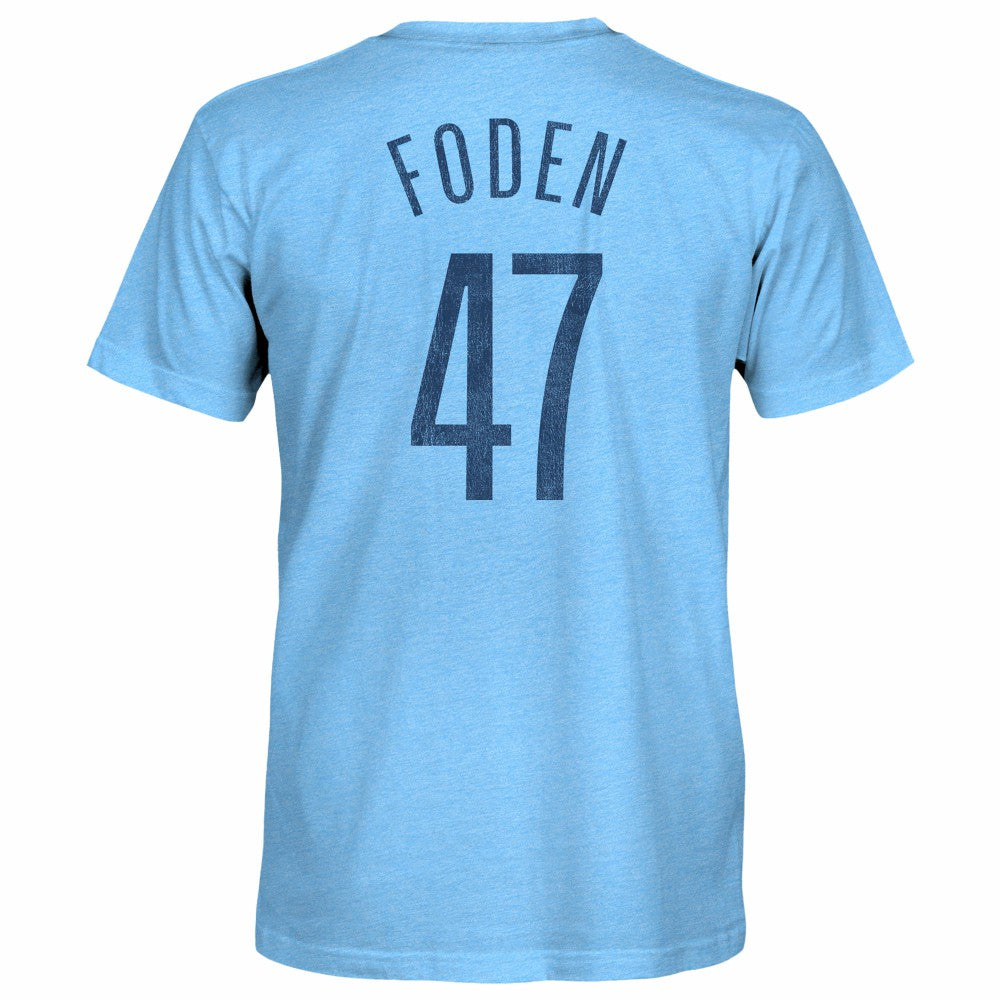 Phil Foden Manchester City 1863FC Player Name & Number Twisted Tri-Blend Slub T-Shirt