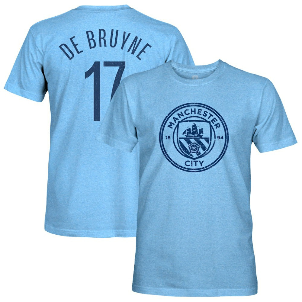 Kevin De Bruyne Manchester City 1863FC Player Name & Number Twisted Tri-Blend Slub T-Shirt