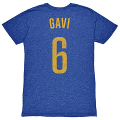 Gavi Barcelona 1863FC Player Name & Number Twisted Tri-Blend Slub T-Shirt