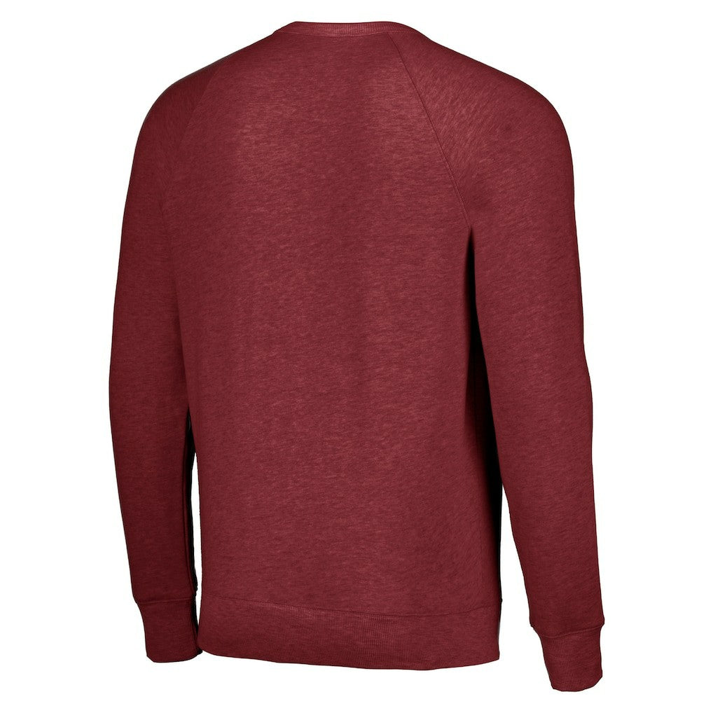 Red Denver Nuggets Homage Unisex Holiday Tri-Blend Raglan Pullover Sweatshirt sale | NBA