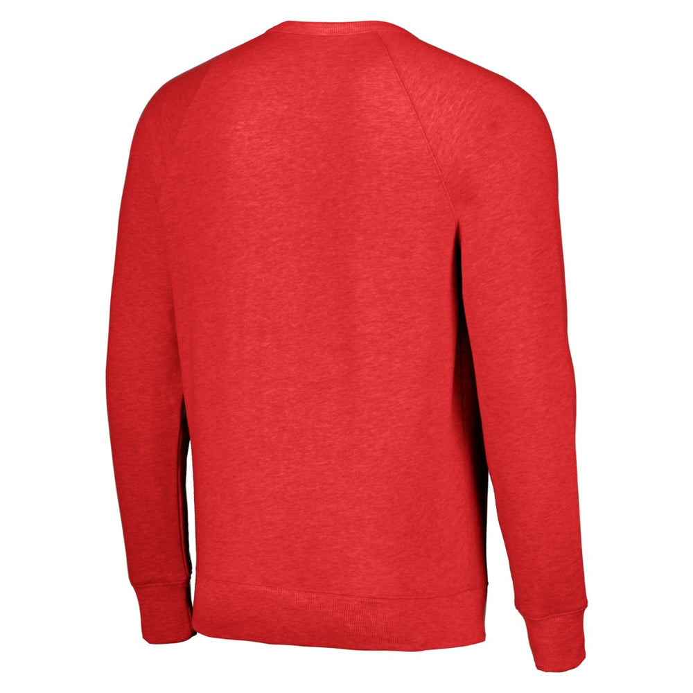 Red Miami Heat Homage Unisex Holiday Raglan Pullover Sweatshirt | NBA