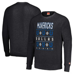 Charcoal Dallas Mavericks Homage Unisex Holiday Raglan Pullover Sweatshirt sale | NBA