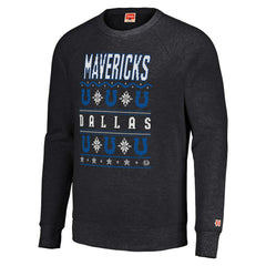 Charcoal Dallas Mavericks Homage Unisex Holiday Raglan Pullover Sweatshirt sale | NBA