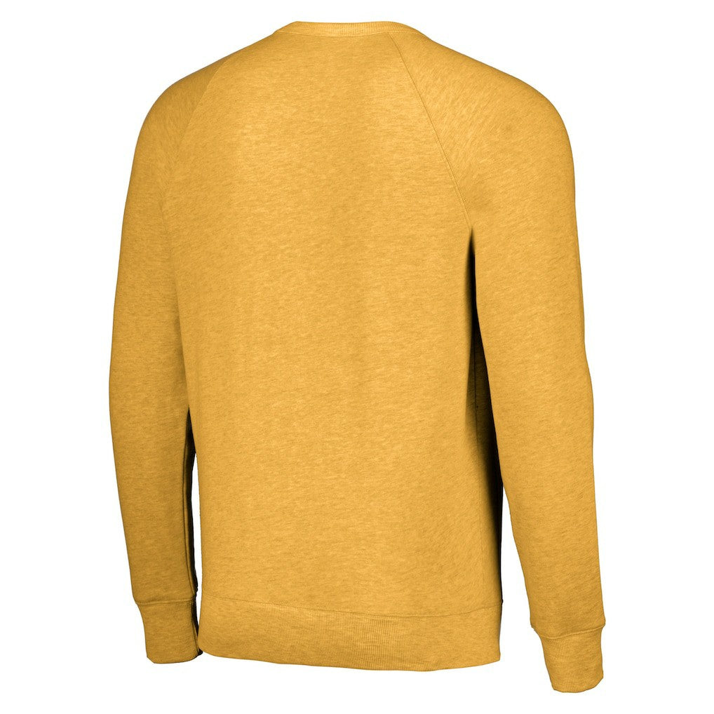 Gold Golden State Warriors Homage Unisex Holiday Tri-Blend Raglan Pullover Sweatshirt sale | NBA