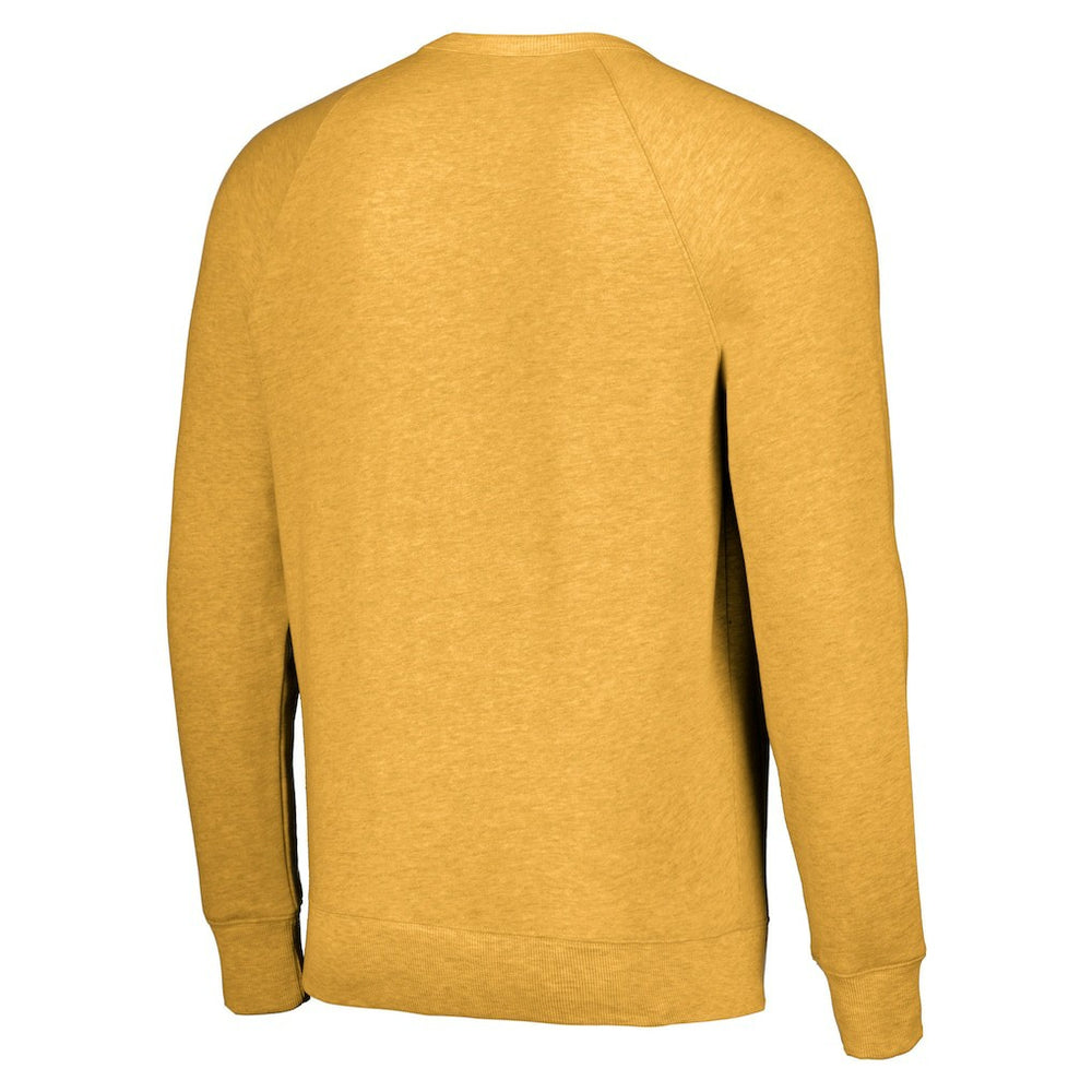 Gold Golden State Warriors Homage Unisex Holiday Tri-Blend Raglan Pullover Sweatshirt sale | NBA