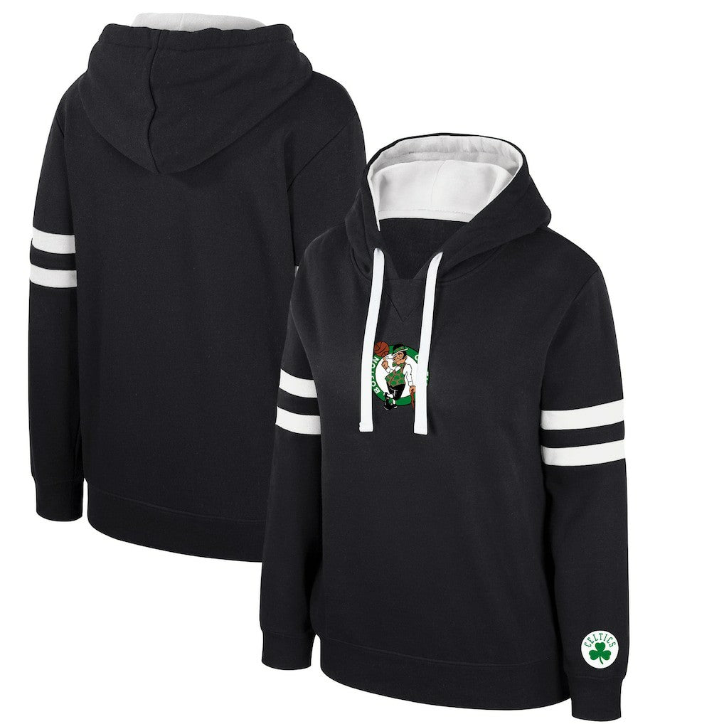 Black Boston Celtics Stadium Essentials Women's Road Game Pullover Hoodie | NBA