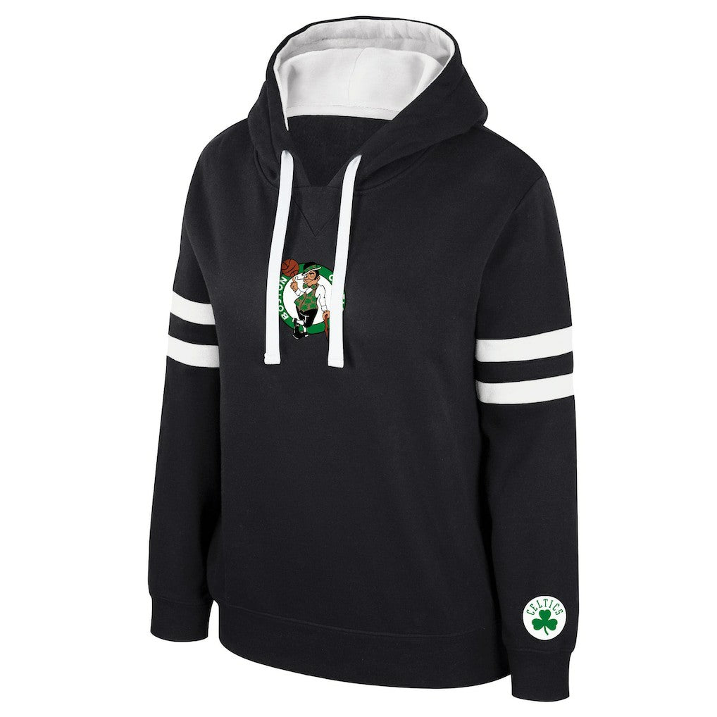 Black Boston Celtics Stadium Essentials Women's Road Game Pullover Hoodie | NBA