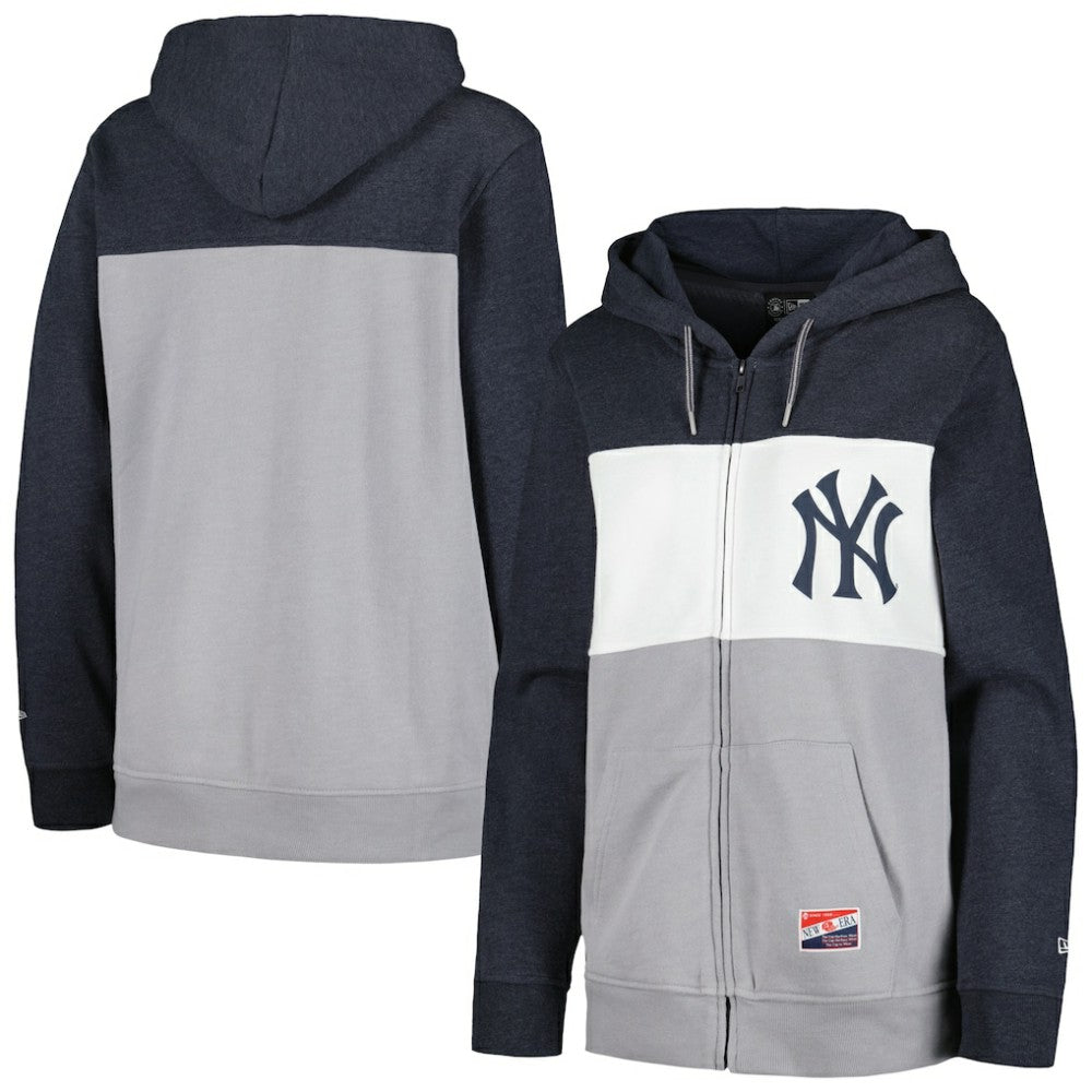 New York Yankees New Era Women's Color Block Full-Zip Hoodie Jacket - MLB Jackets