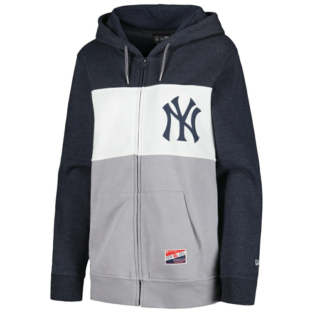 New York Yankees New Era Women's Color Block Full-Zip Hoodie Jacket - MLB Jackets