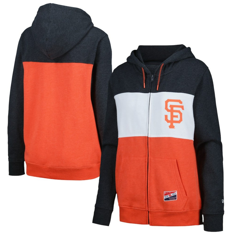 San Francisco Giants New Era Women's Color Block Full-Zip Hoodie Jacket - MLB Jackets