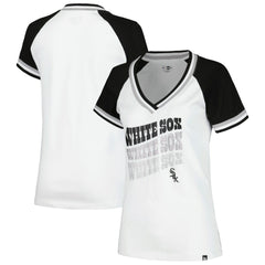 Chicago White Sox New Era Women's Jersey Double Binding Raglan V-Neck T-Shirt - MLB Jerseys