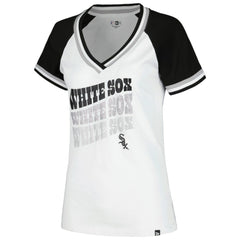 Chicago White Sox New Era Women's Jersey Double Binding Raglan V-Neck T-Shirt - MLB Jerseys
