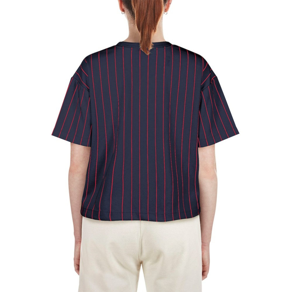 Boston Red Sox New Era Women's Boxy Pinstripe T-Shirt - MLB T-shirts
