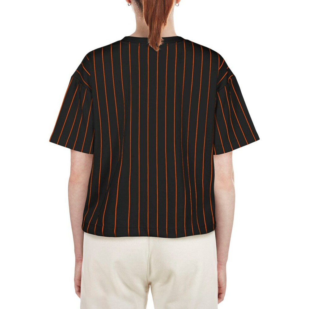 San Francisco Giants New Era Women's Boxy Pinstripe T-Shirt - MLB T-shirts