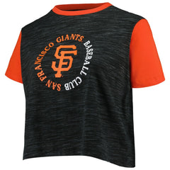 San Francisco Giants New Era Women's Plus Size Crossover Back Cropped T-Shirt - MLB T-shirts