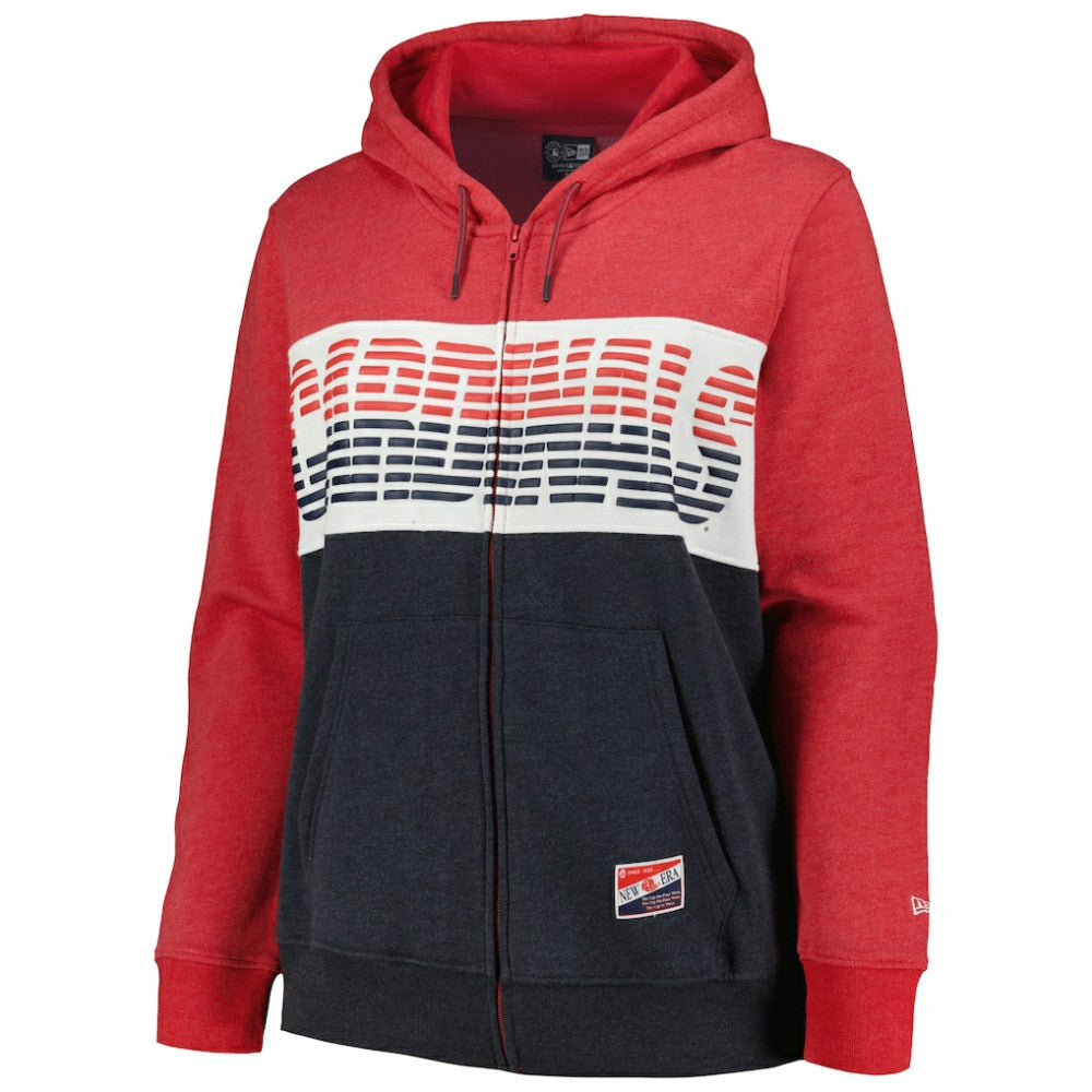 St. Louis Cardinals New Era Women's Plus Size Color Block Full-Zip Hoodie - MLB Hoodies
