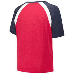 Atlanta Braves New Era Women's Plus Size Raglan V-Neck T-Shirt - MLB T-shirts