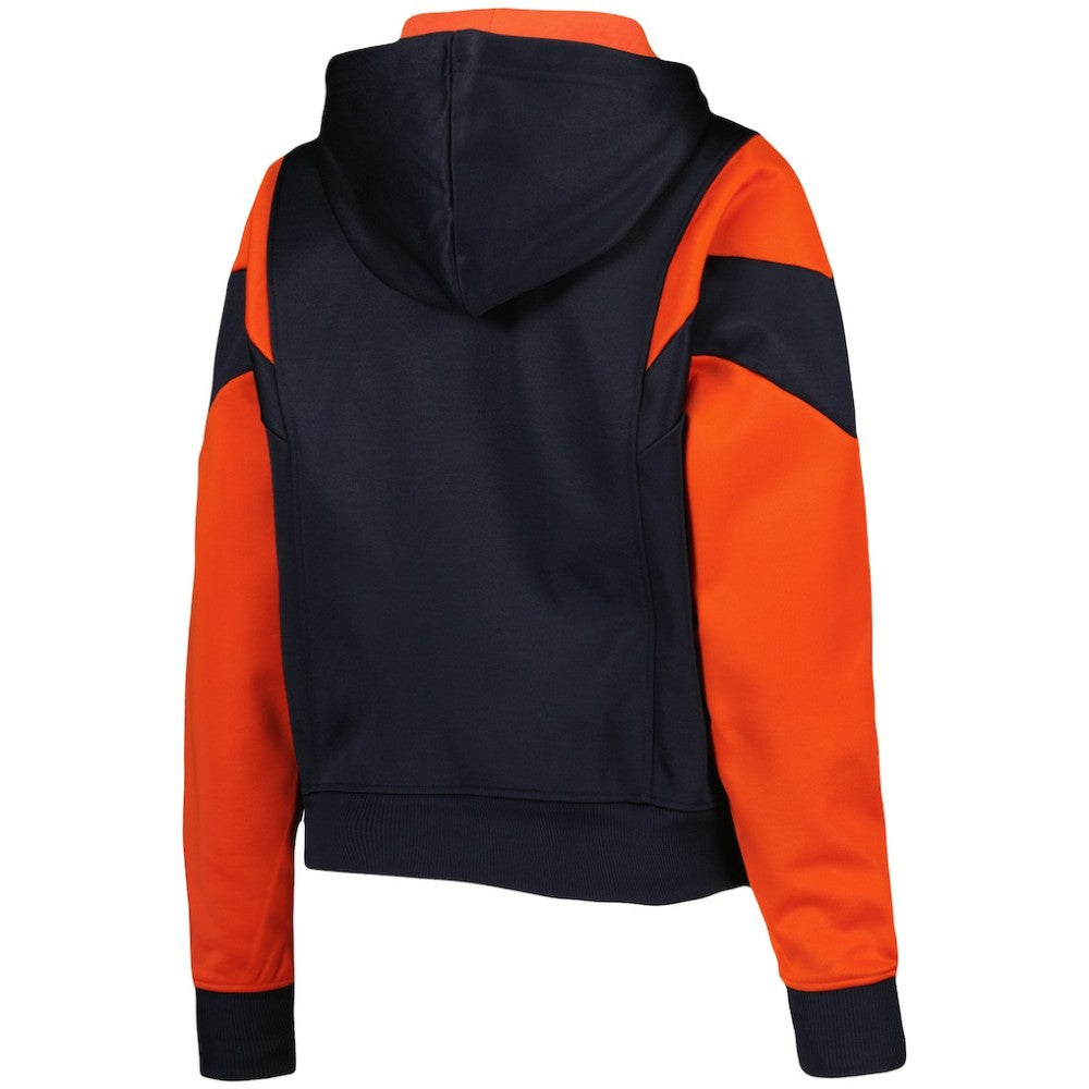 Houston Astros New Era Women's Color Block Fleece Quarter-Zip Hoodie - MLB Hoodies