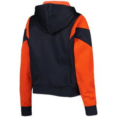 Houston Astros New Era Women's Color Block Fleece Quarter-Zip Hoodie - MLB Hoodies