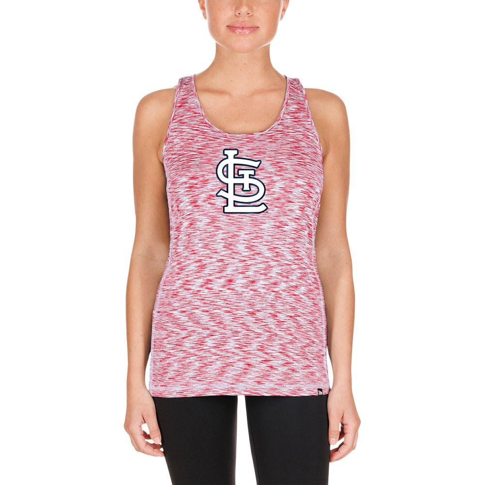 St. Louis Cardinals New Era Women's Space Dye Keyhole Back Tank Top - MLB Tanks