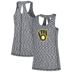 Milwaukee Brewers New Era Women's Space Dye Keyhole Back Tank Top - MLB Tanks