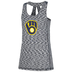 Milwaukee Brewers New Era Women's Space Dye Keyhole Back Tank Top - MLB Tanks
