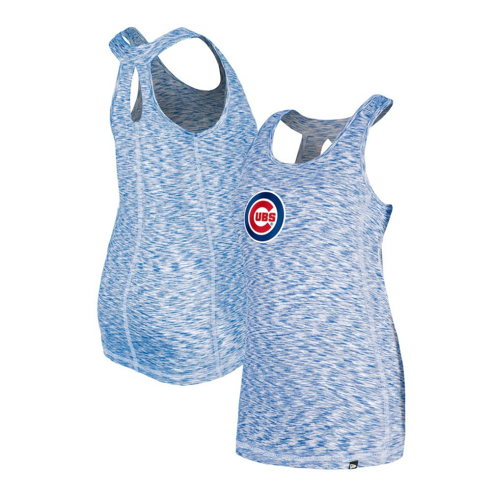 Chicago Cubs New Era Women's Space Dye Keyhole Back Tank Top - MLB Tanks