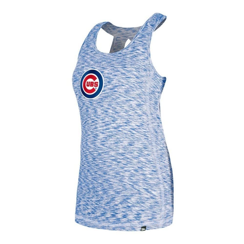 Chicago Cubs New Era Women's Space Dye Keyhole Back Tank Top - MLB Tanks