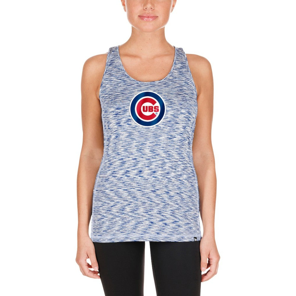 Chicago Cubs New Era Women's Space Dye Keyhole Back Tank Top - MLB Tanks