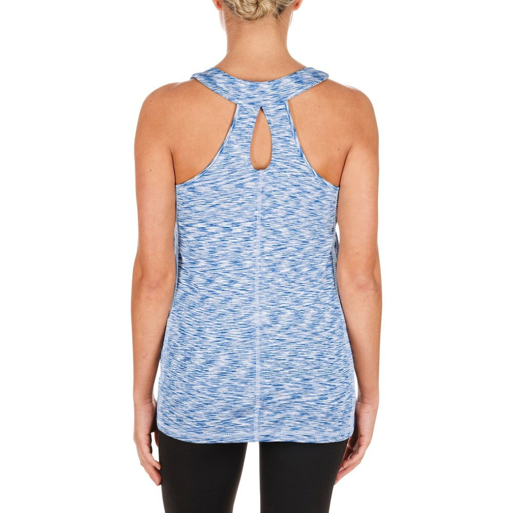 Chicago Cubs New Era Women's Space Dye Keyhole Back Tank Top - MLB Tanks