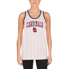 St. Louis Cardinals New Era Women's Sequin Pinstripe Racerback Tank Top - MLB Tanks
