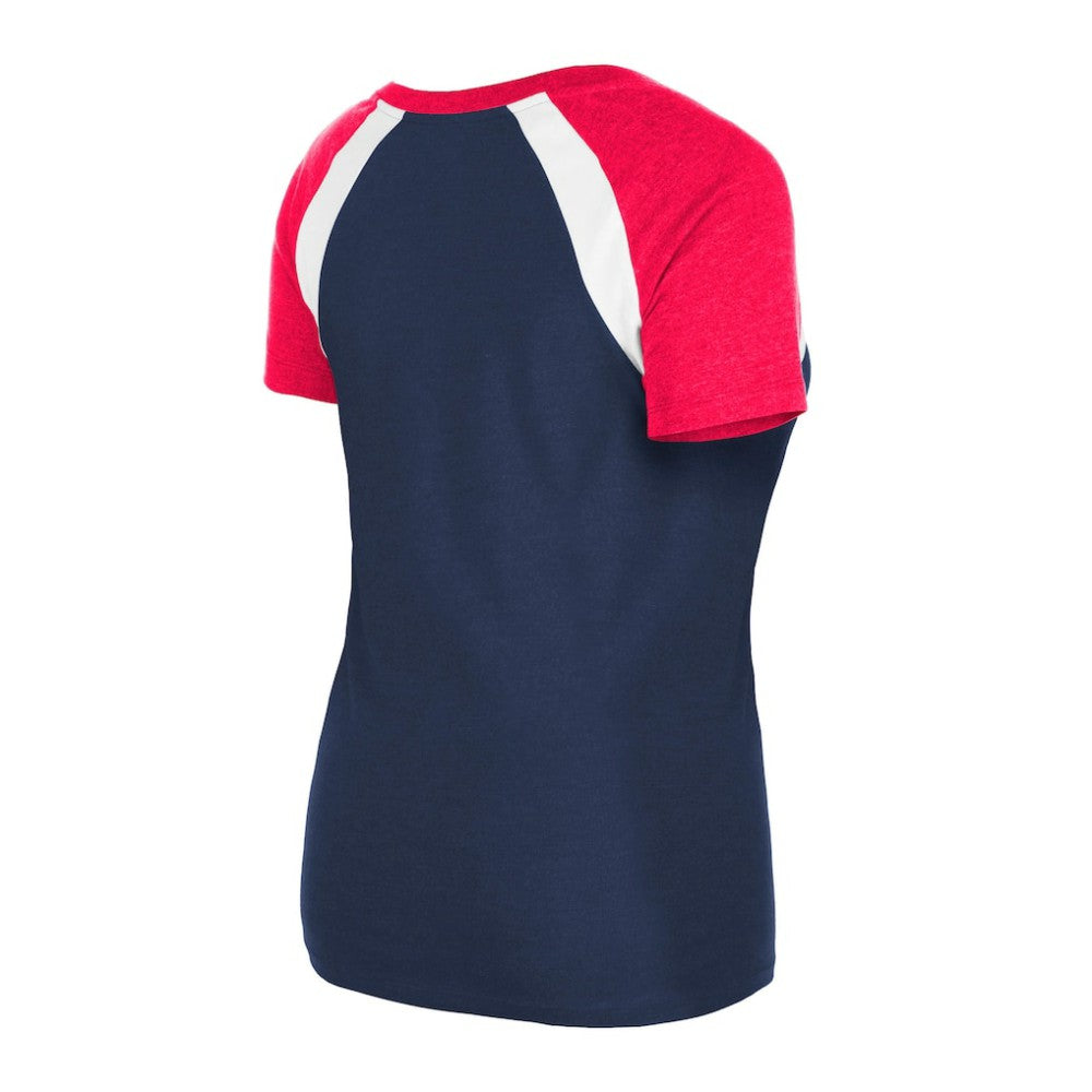 St. Louis Cardinals New Era Women's Heathered Raglan V-Neck T-Shirt - MLB T-shirts
