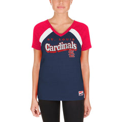 St. Louis Cardinals New Era Women's Heathered Raglan V-Neck T-Shirt - MLB T-shirts