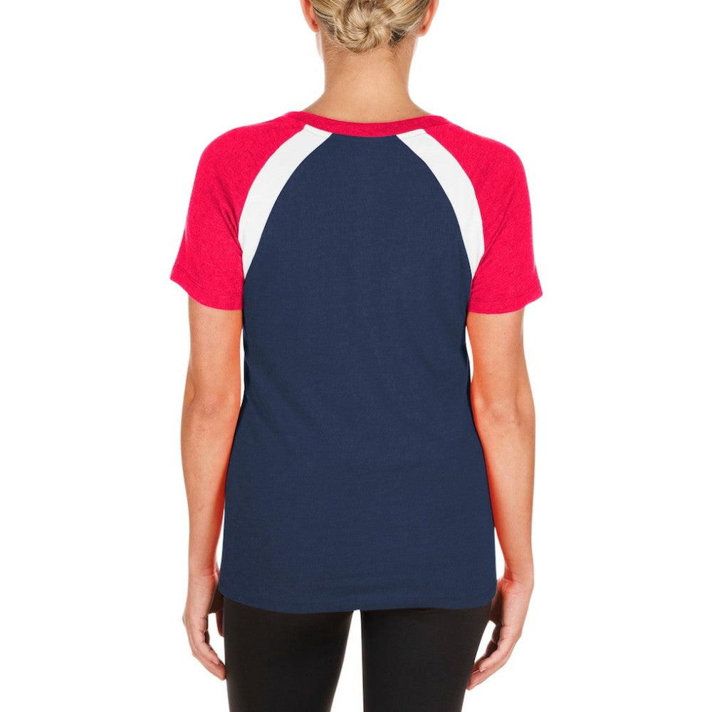 St. Louis Cardinals New Era Women's Heathered Raglan V-Neck T-Shirt - MLB T-shirts