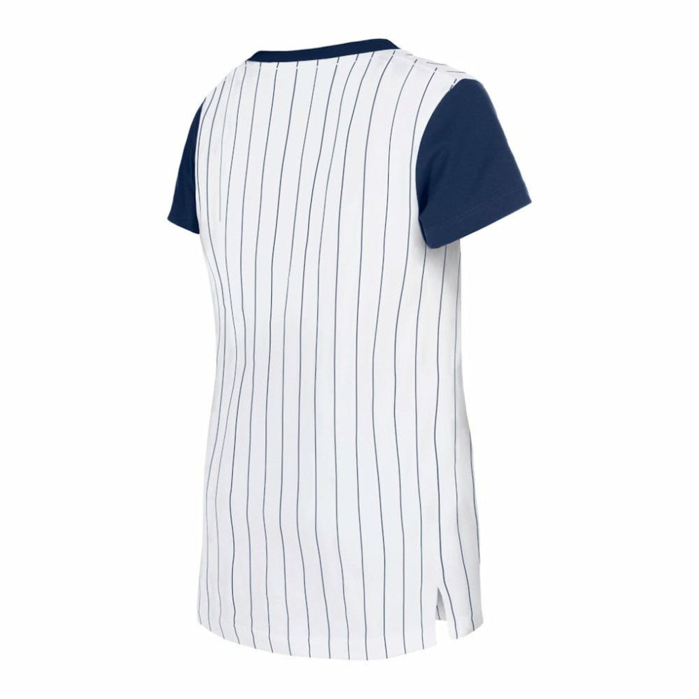 Atlanta Braves New Era Girls Youth Pinstripe T-Shirt - MLB T-shirts