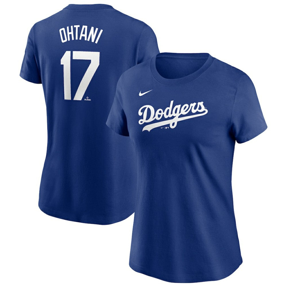Shohei Ohtani Los Angeles Dodgers Nike Women's Cooperstown Collection Fuse Name & Number T-Shirt - MLB T-shirts