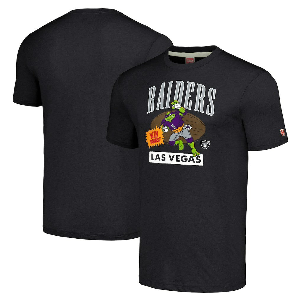 Las Vegas Raiders TMNT Donatello x  Homage Tri-Blend T-Shirt | NFL Sale