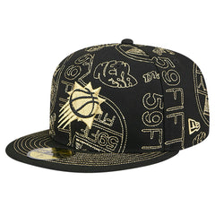 Black Phoenix Suns 59FIFTY Day Allover Print Stencil Fitted Hat | NBA