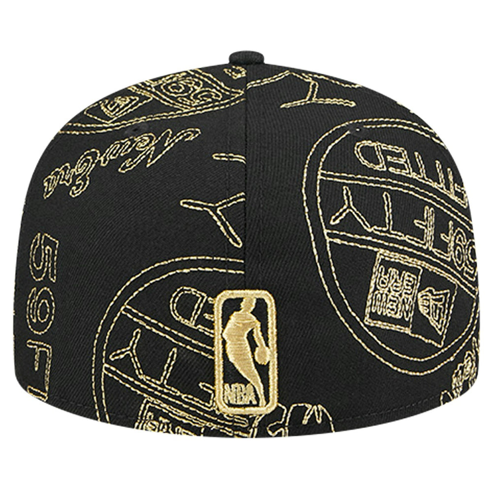 Black Phoenix Suns 59FIFTY Day Allover Print Stencil Fitted Hat | NBA