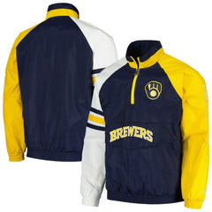 Milwaukee Brewers Starter Elite Raglan Half-Zip Jacket - MLB Jackets