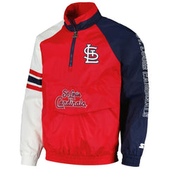 St. Louis Cardinals Starter Elite Raglan Half-Zip Jacket - MLB Jackets
