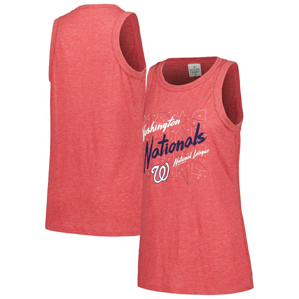 Washington Nationals Soft as a Grape Women's Gauze High Neck Tank Top - MLB Tanks