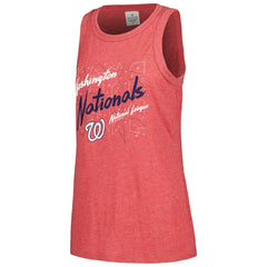 Washington Nationals Soft as a Grape Women's Gauze High Neck Tank Top - MLB Tanks