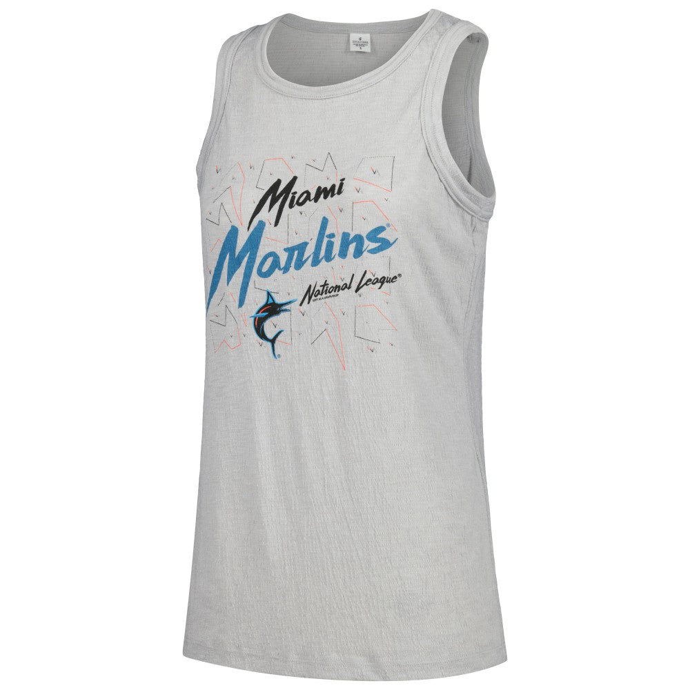 Miami Marlins Soft as a Grape Women's Gauze High Neck Tank Top - MLB Tanks