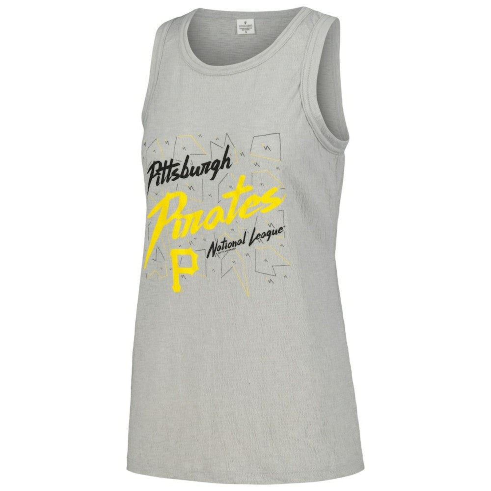 Pittsburgh Pirates Soft as a Grape Women's Gauze High Neck Tank Top - MLB Tanks