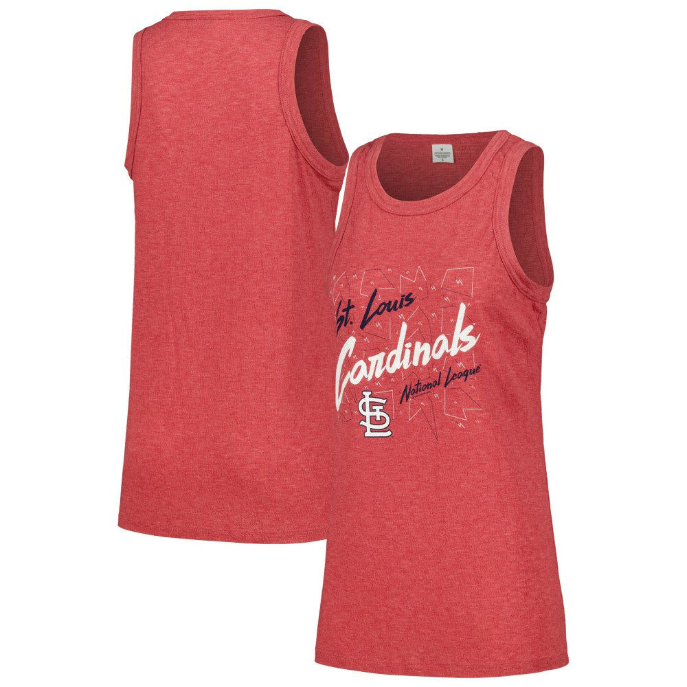 St. Louis Cardinals Soft as a Grape Women's Gauze High Neck Tank Top - MLB Tanks
