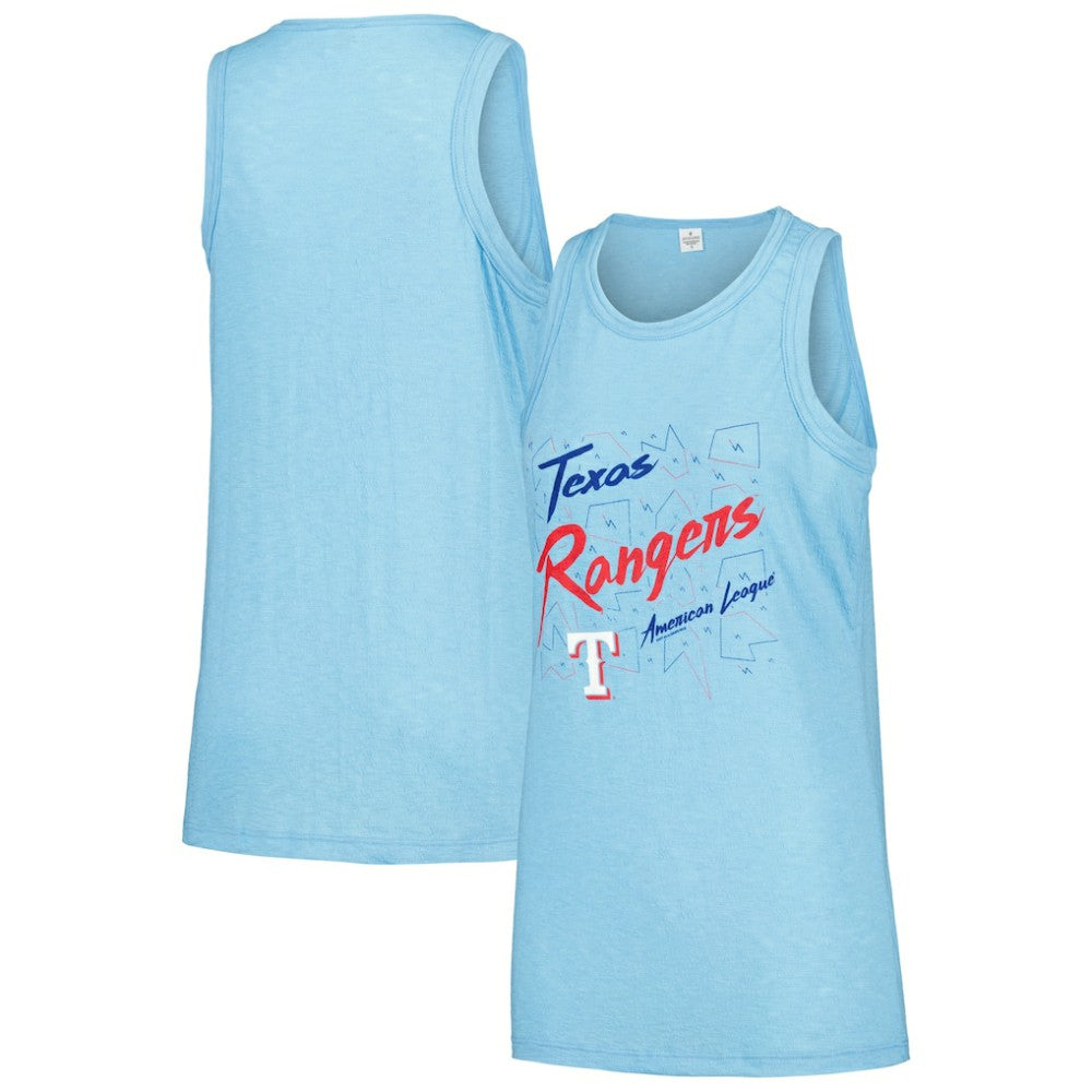 Texas Rangers Soft as a Grape Women's Gauze High Neck Tank Top - MLB Tanks