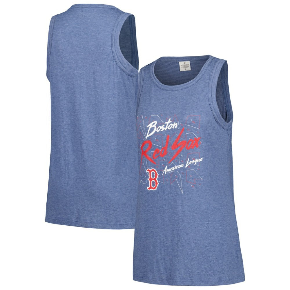 Boston Red Sox Soft as a Grape Women's Gauze High Neck Tank Top - MLB Tanks