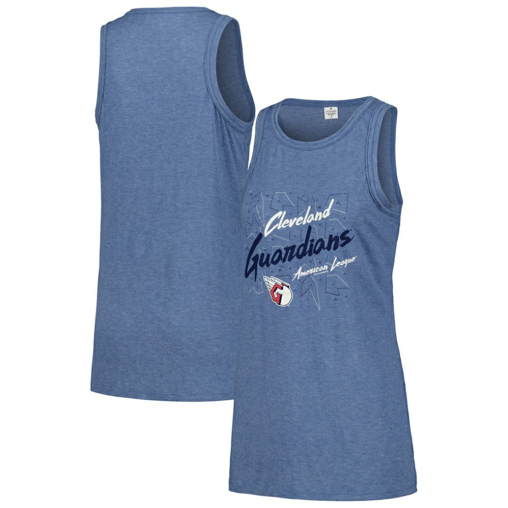 Cleveland Guardians Soft as a Grape Women's Gauze High Neck Tank Top - MLB Tanks