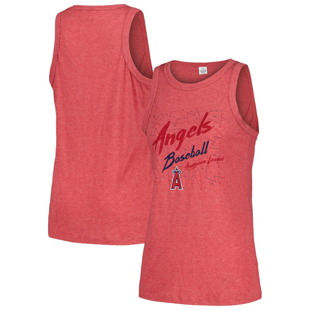 Los Angeles Angels Soft as a Grape Women's Gauze High Neck Tank Top - MLB Tanks